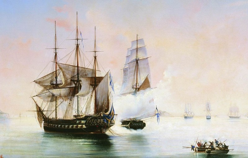 Бой брига "Меркурий" с фрегатом "Венус".