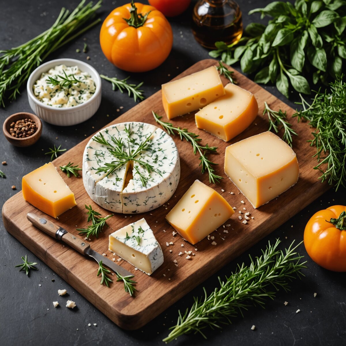 Картинка "Сыр с зеленью" 