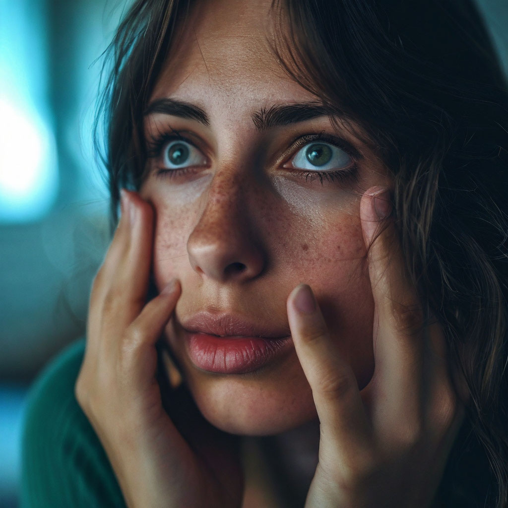 Элюстрация зависимого от социальных ситей человека 