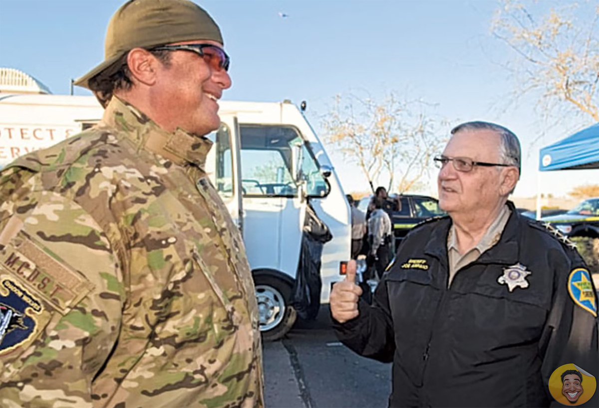 Стивен Сигал и шериф Джо Арпайо