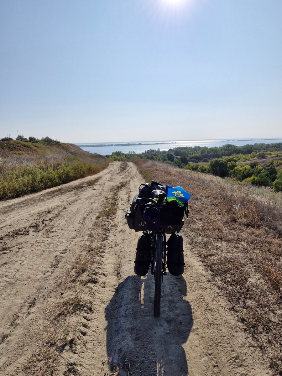 Красивый вид на Волгу