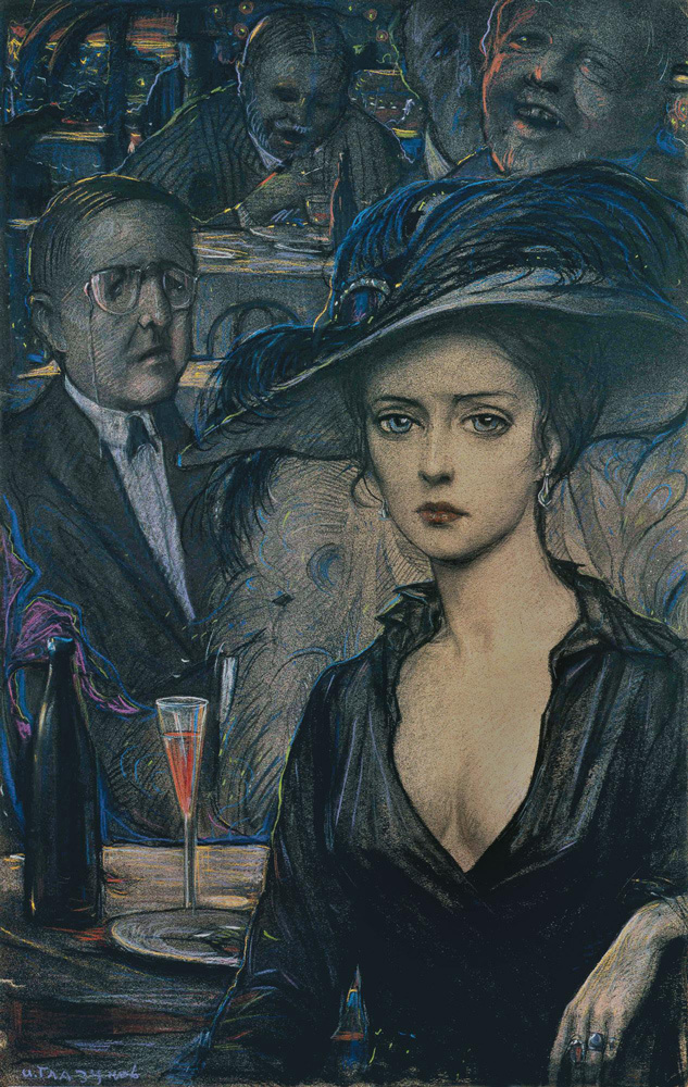 Иллюстрация к стихотворению Блока "Незнакомка". Илья Глазунов