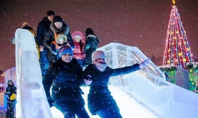 катание на горке