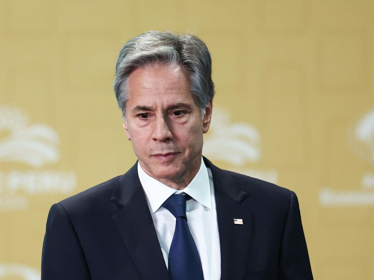    Государственный секретарь США Энтони Блинкен на 31-м саммите-форуме Азиатско-Тихоокеанского экономического сотрудничества в Конференц-центре Лимы© РИА Новости / POOL