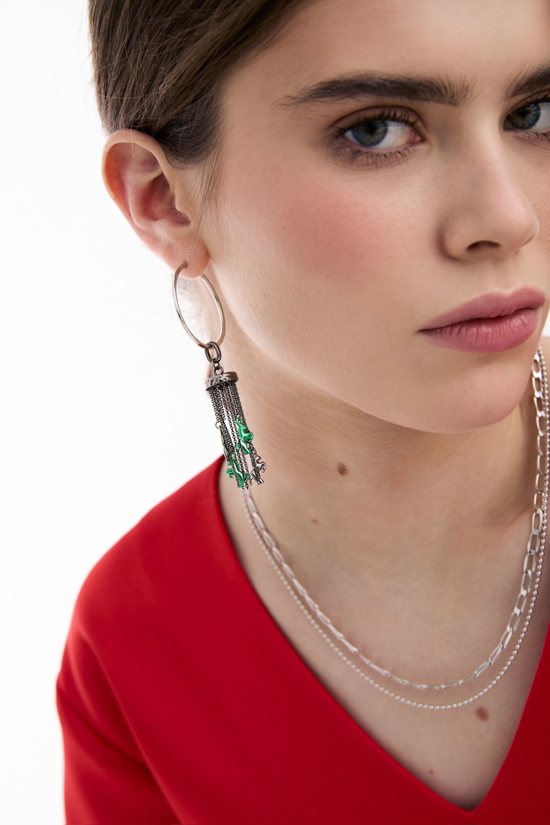 Серебряная подвеска-основа «Карусель» black