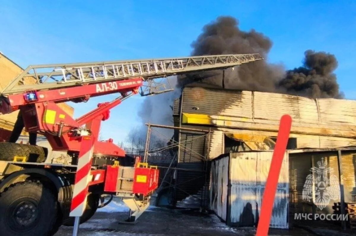    Крупный пожар произошёл на производственном предприятии в Челябинске