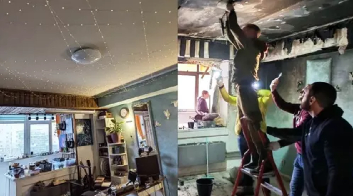 Фото предоставлено КП Новосибирск. Квартира до и после Пожара