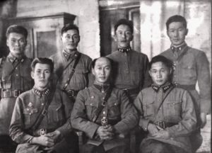 Командный состав ТНРА. В первом ряду слева на право: М. Сувак, Г. Шома, А. Борбак-оол