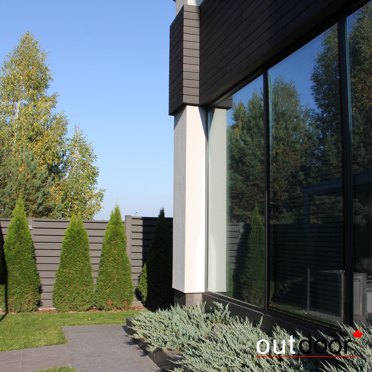 Отделка фасада из ДПК Outdoor спустя 7 лет после установки