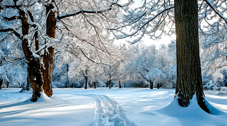 К14 января на деревья лег пушистый снег — год убдет урожайным. Фото: shedevrum.ai