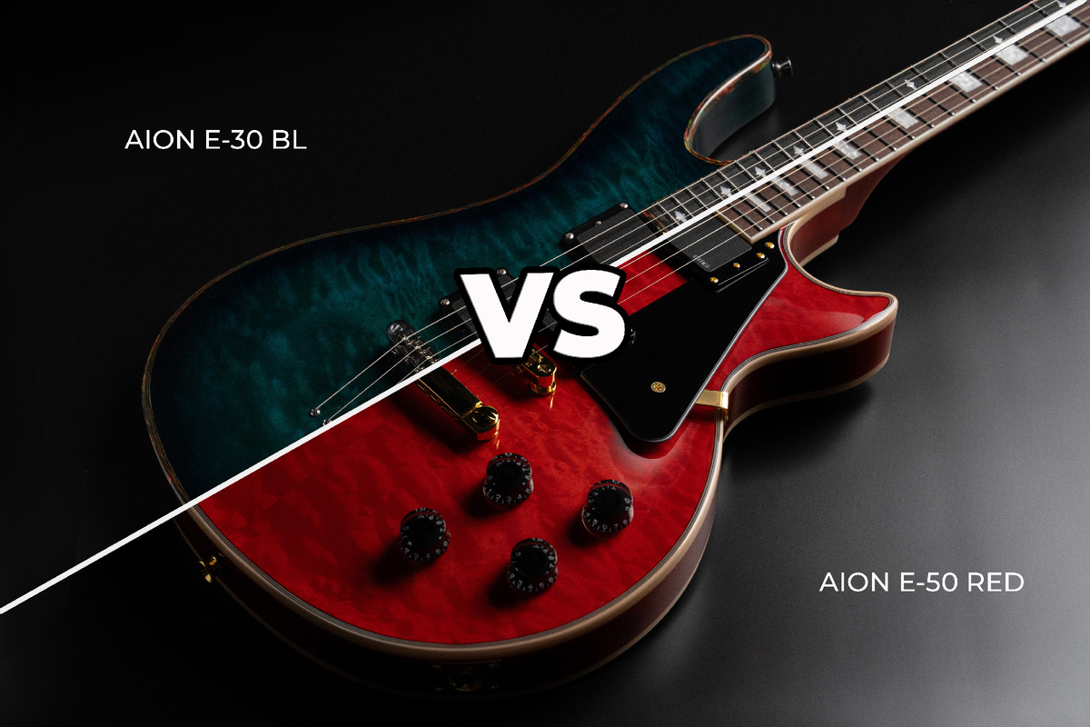 Электрогитары Aion E-30 BL и E-50 red