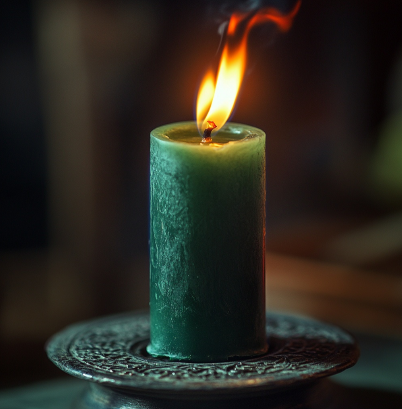 Зажгите зеленую свечу и сосредоточьтесь на энергии процветания и роста.
