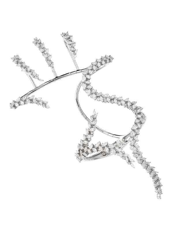 Браслет на всю руку Yeprem Classic из белого золота с бриллиантами