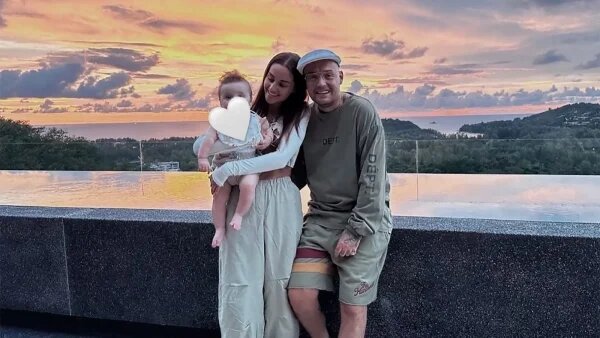    Гуф и Юлия Королева с дочерью, фото: соцсети