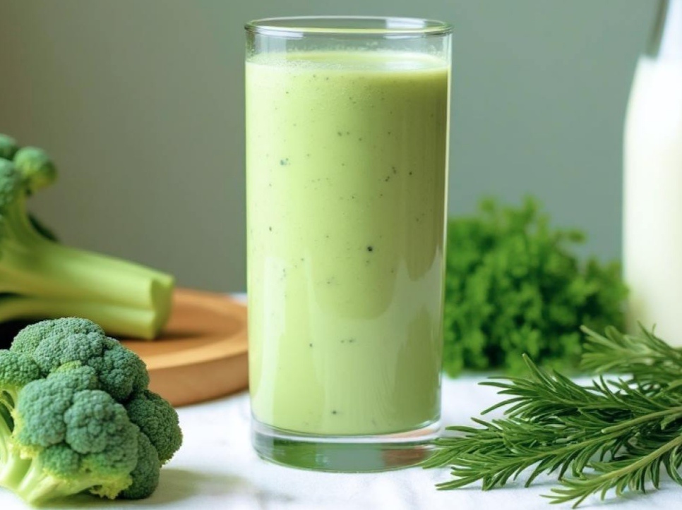 Смузи из брокколи и зелени. 