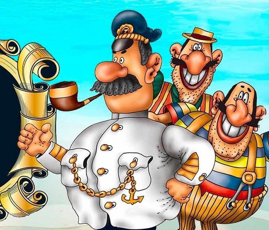 Кадр из мультфильма "Приключения капитана Врунгеля".