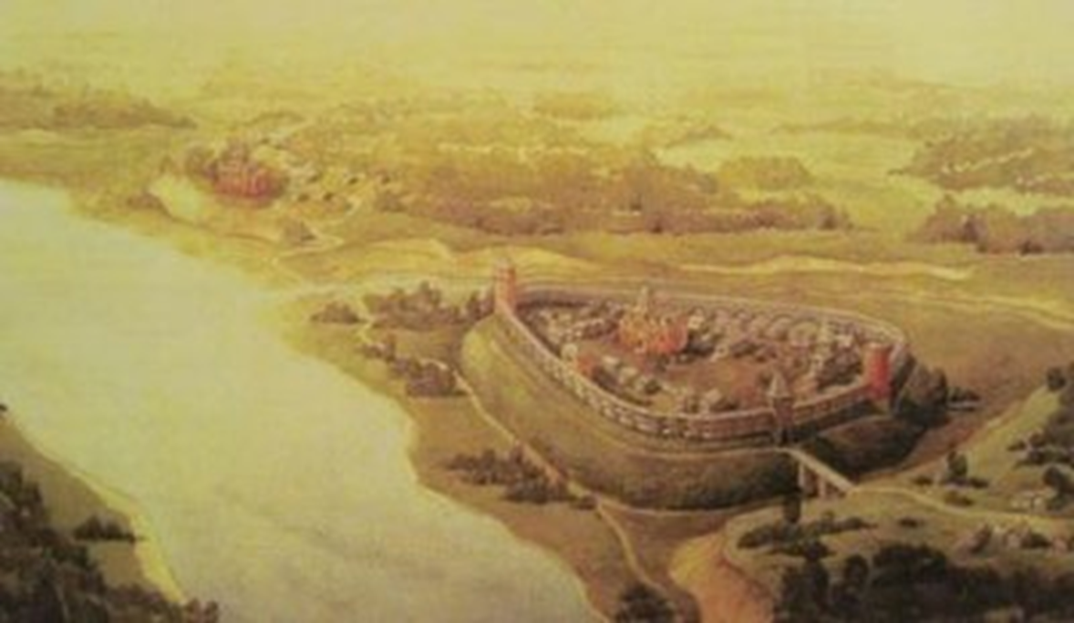 Реконструкция замка в XII—XIII веках
Реконструкция замка в XII—XIII веках
Реконструкция замка в 12 - 13 веках