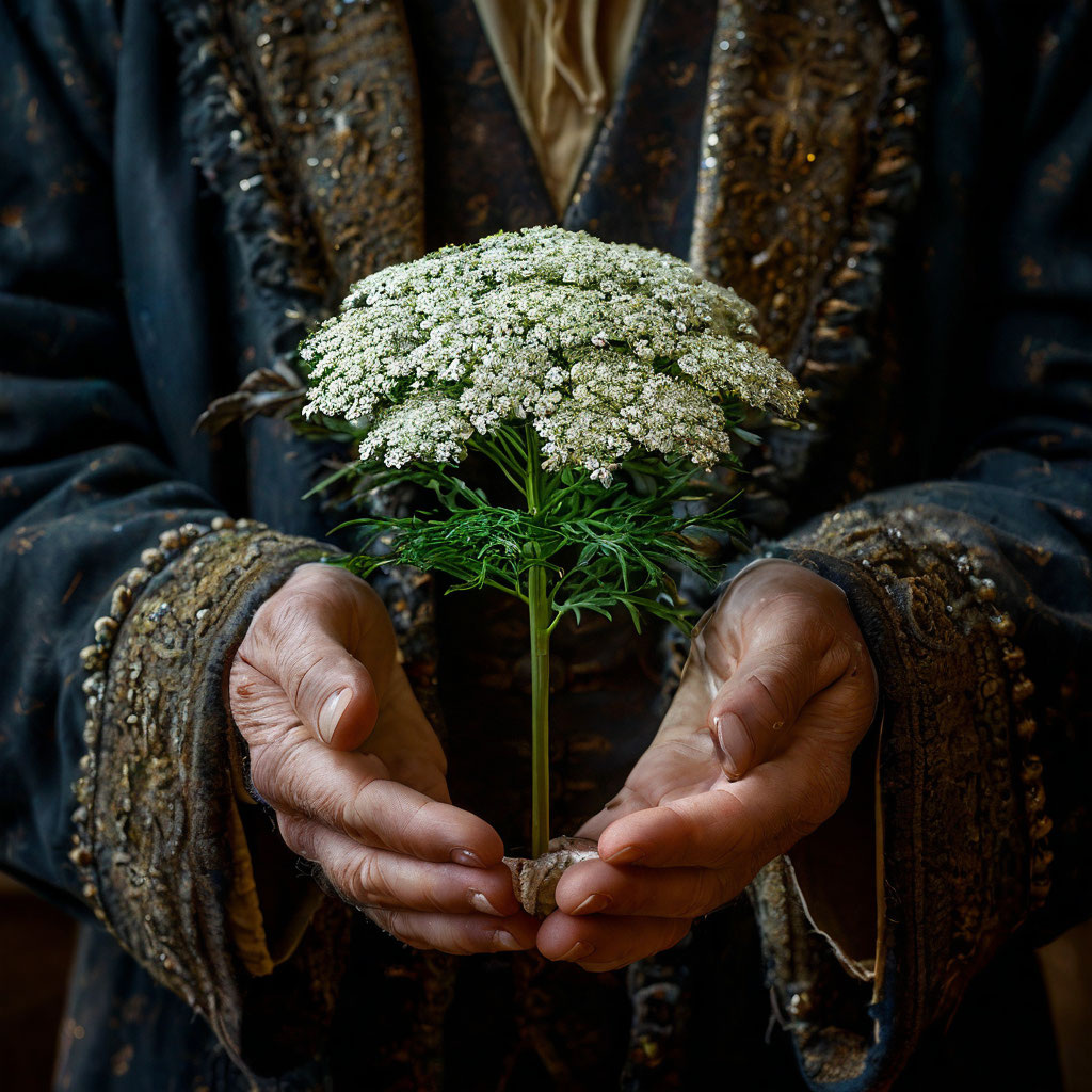 Несмотря на свою зловещую сторону, трудно отрицать тревожную красоту болиголова. Его тонко рассеченные листья и зонтики придают этому растению таинственное очарование, которое притягивает взгляд.