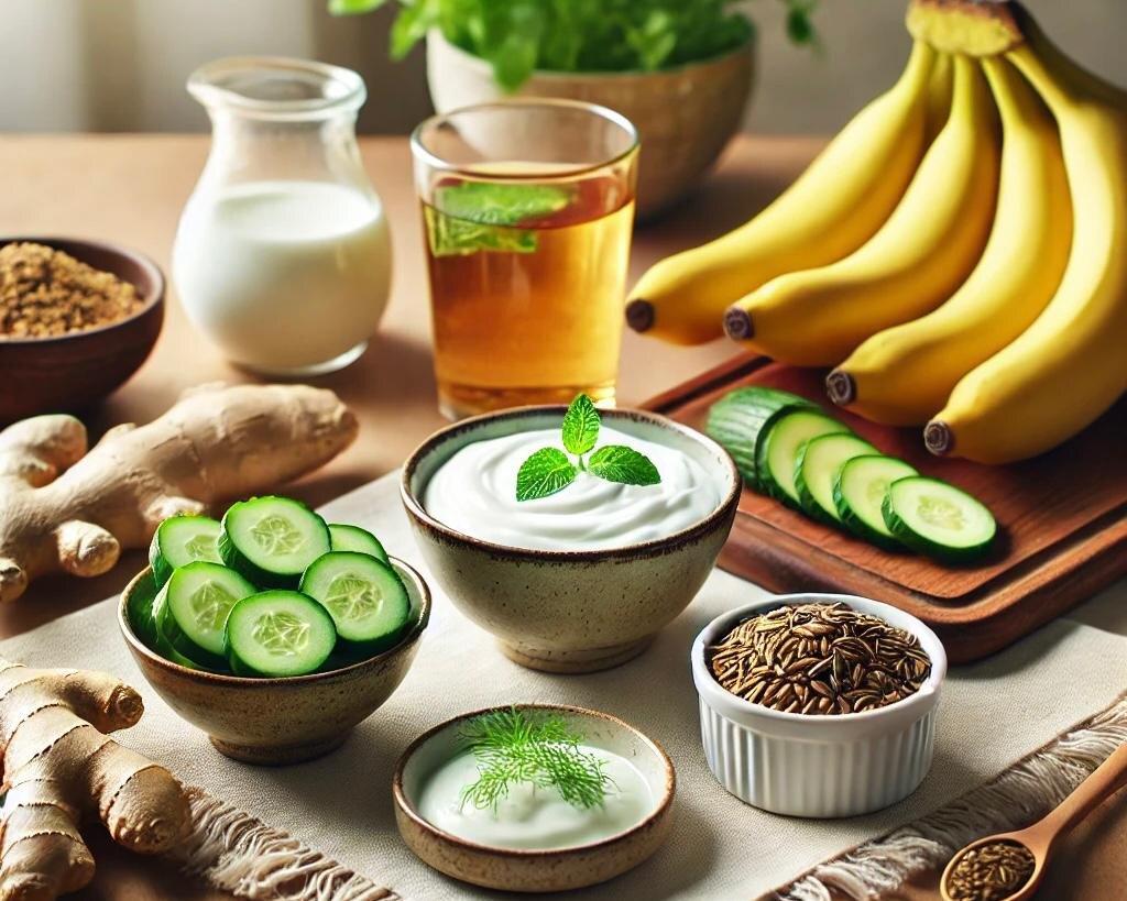 Полезные продукты, помогают убрать вздутие и газообразование