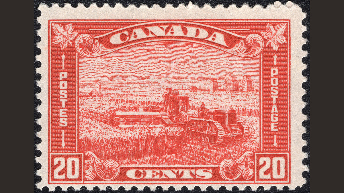 1. Канада, 1930 год, № 153. Железнодорожные зернохранилища.