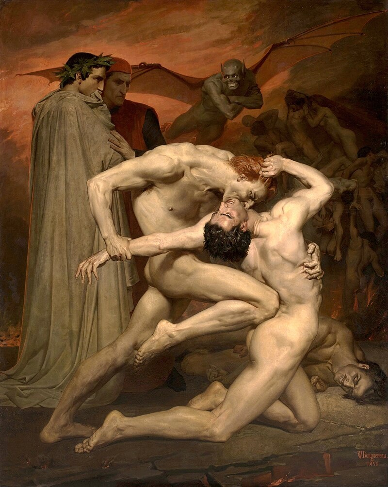 "Данте и Вергилий в аду", 1850, Музей Орсе.