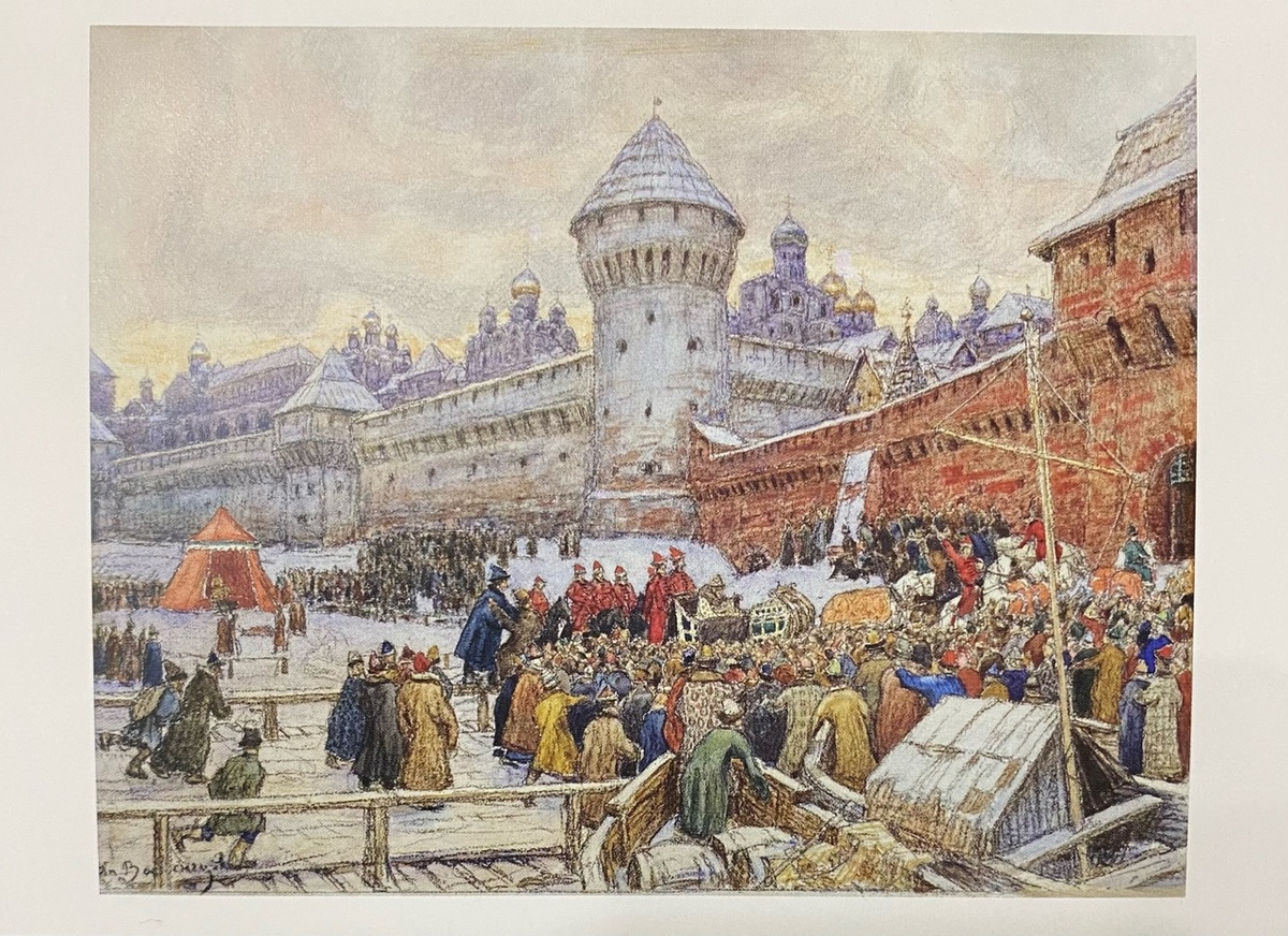 Старая Москва. Разьезд после улачного боя. 1900