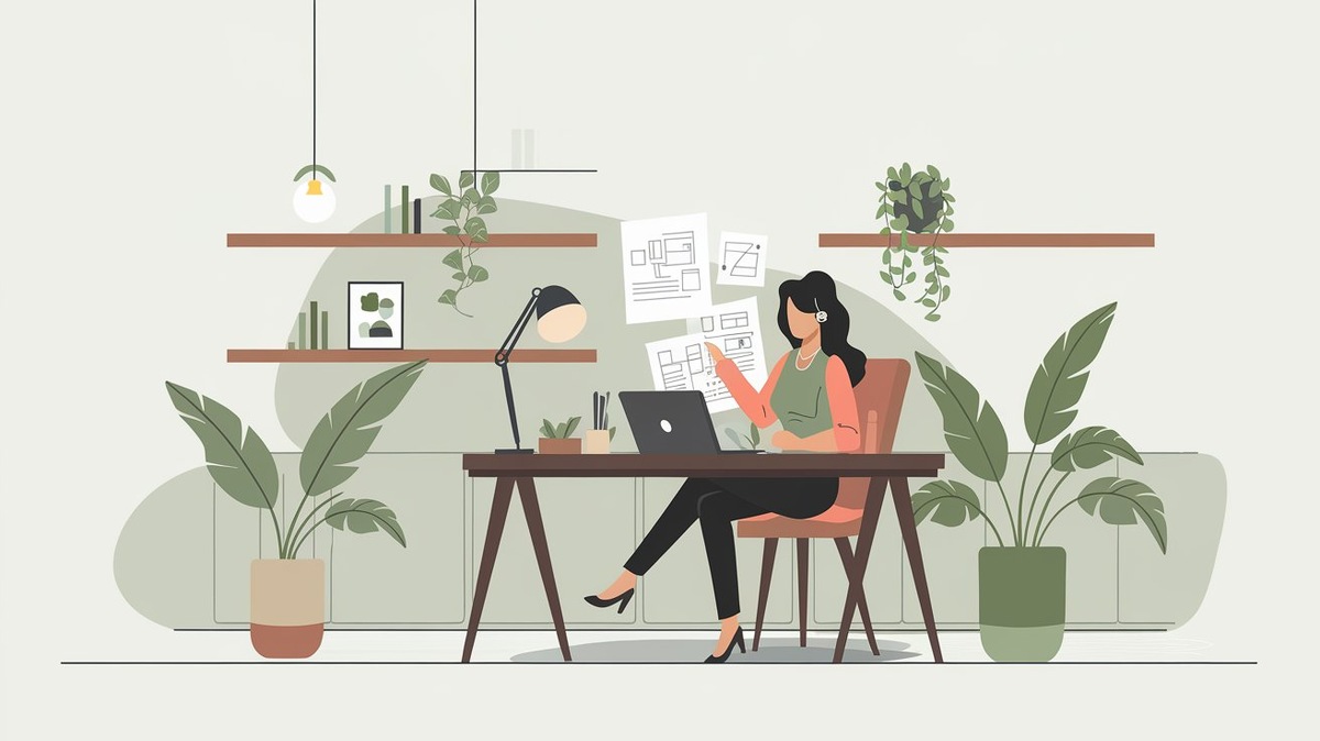 Дизайнер интерьера за работой