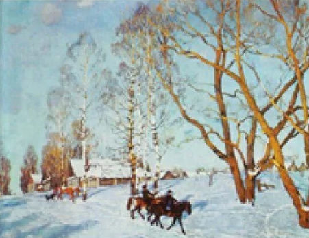 Картина Юона "Мартовское солнце"