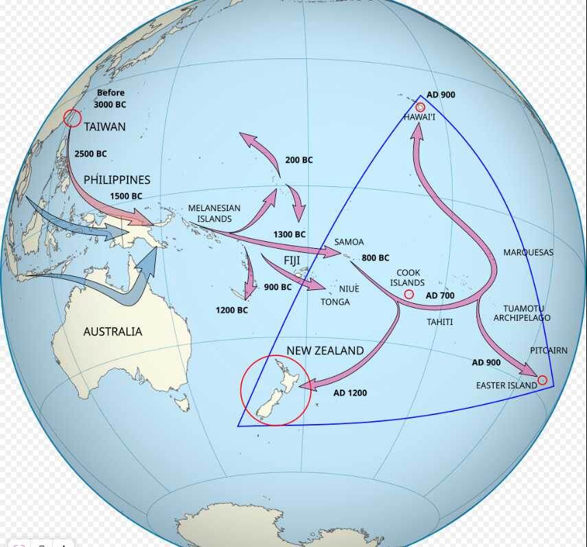Распространение полинезийцев по Тихому океану