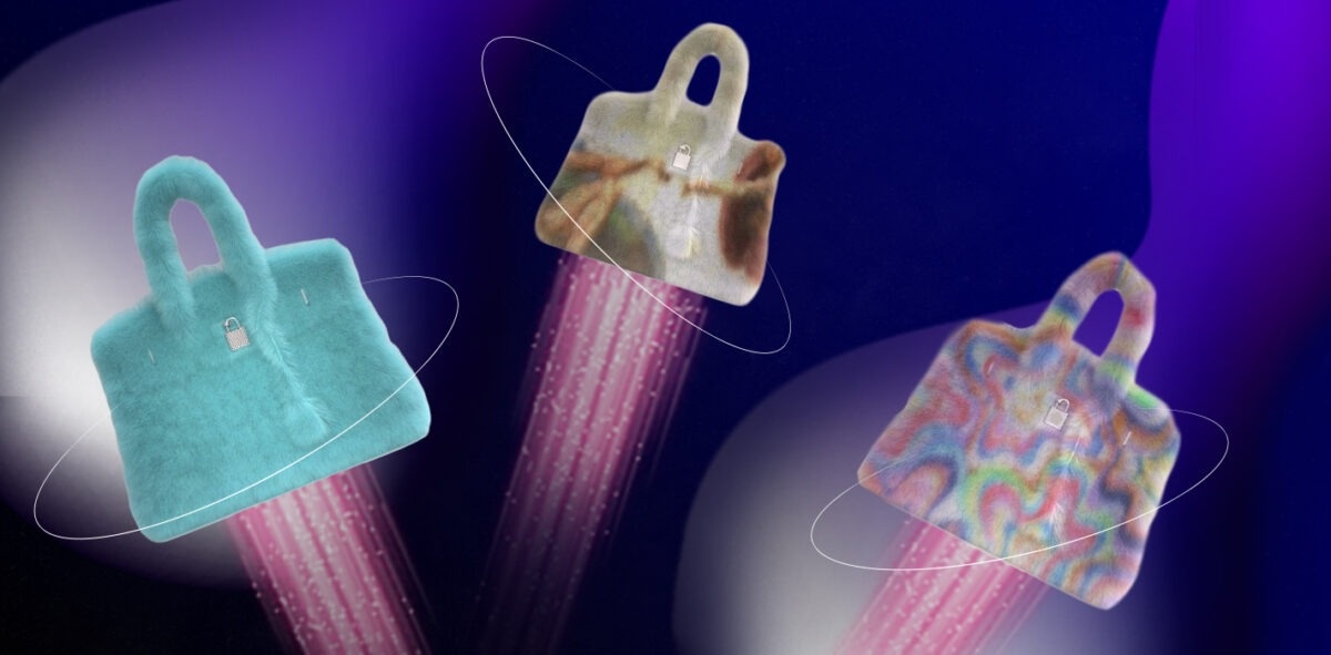 Работы художника Мейсона Ротшильда, который создал цифровую коллекцию NFT под названием Meta Birkin