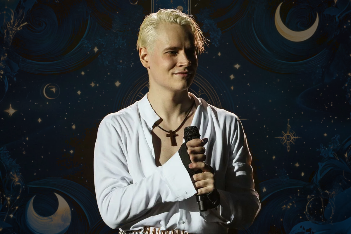 Фото коллаж с фотографией Шамана на концерте