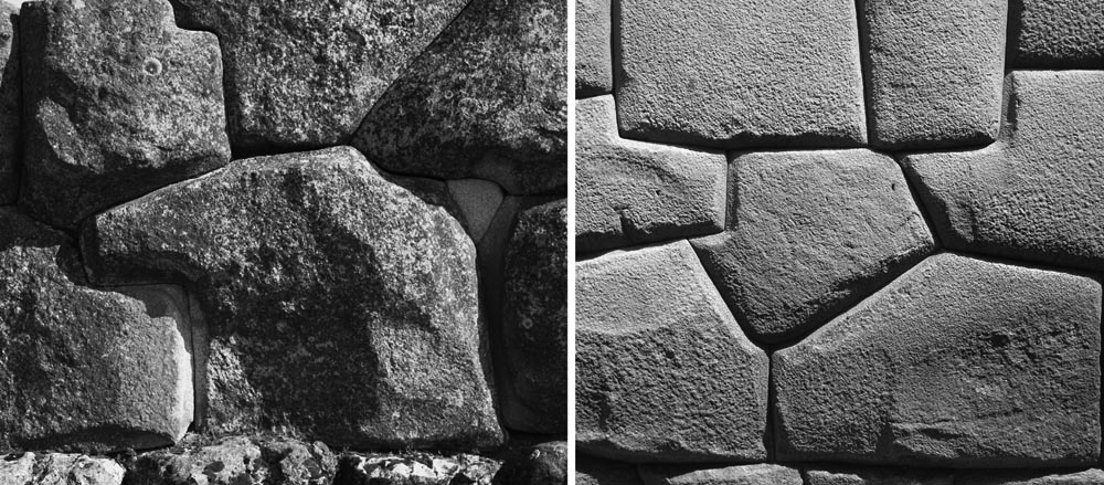 Кладка в турецком Аладжа-Хююке (слева) и перуанском Куско (справа)