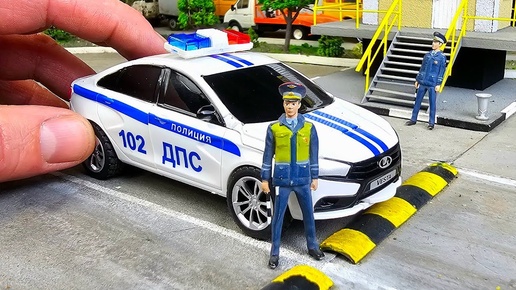 Полицейская машинка робот трансформер Лада Веста. Про машинки ...