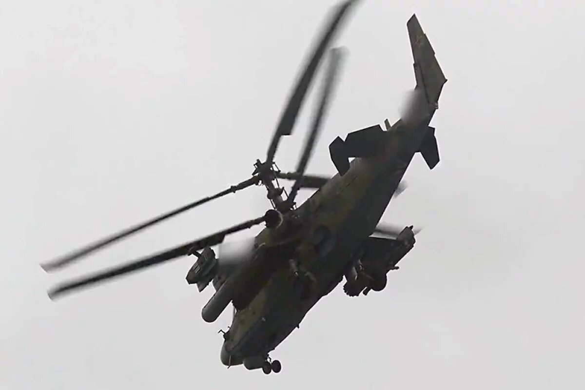    Вертолёт Ка-52М нанёс ракетный удар по ВСУ в Курской области