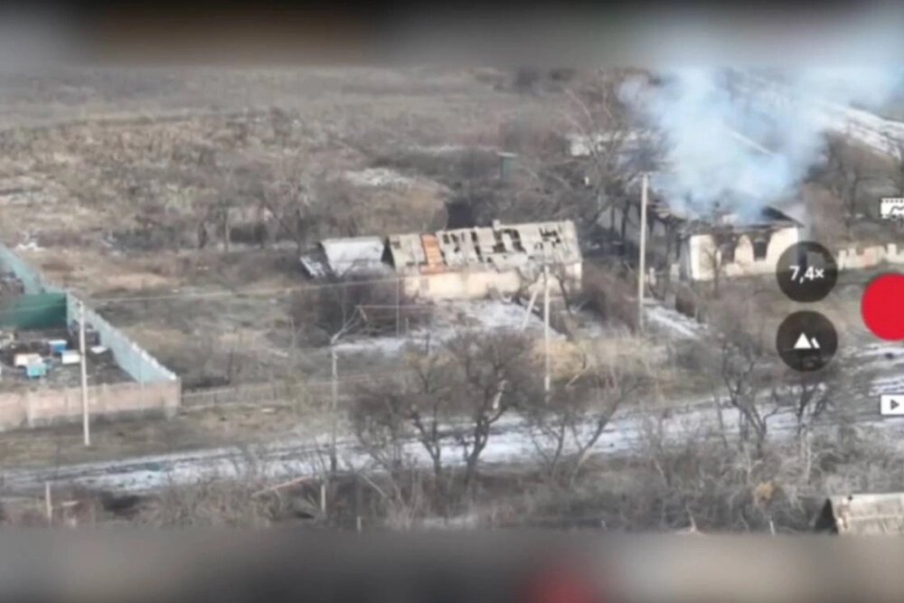    Бои за Даченское (вид с беспилотника). Фото: Министерство обороны РФ