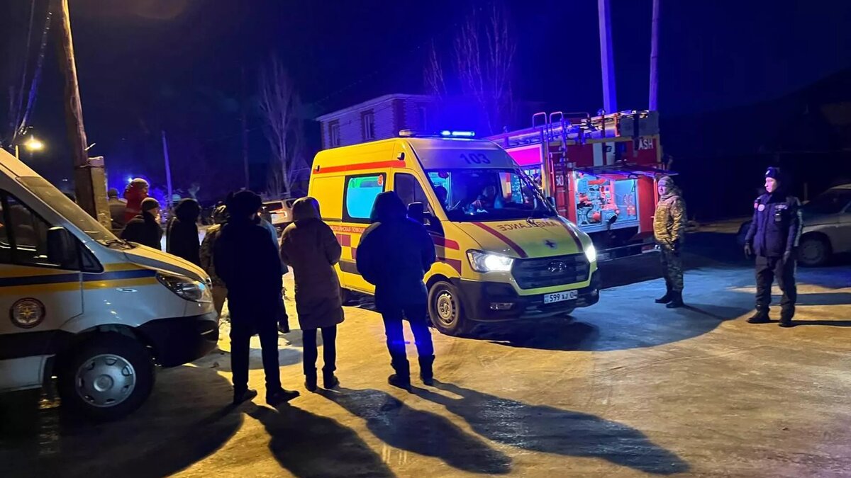 Фото с места происшествия в Актюбинской области