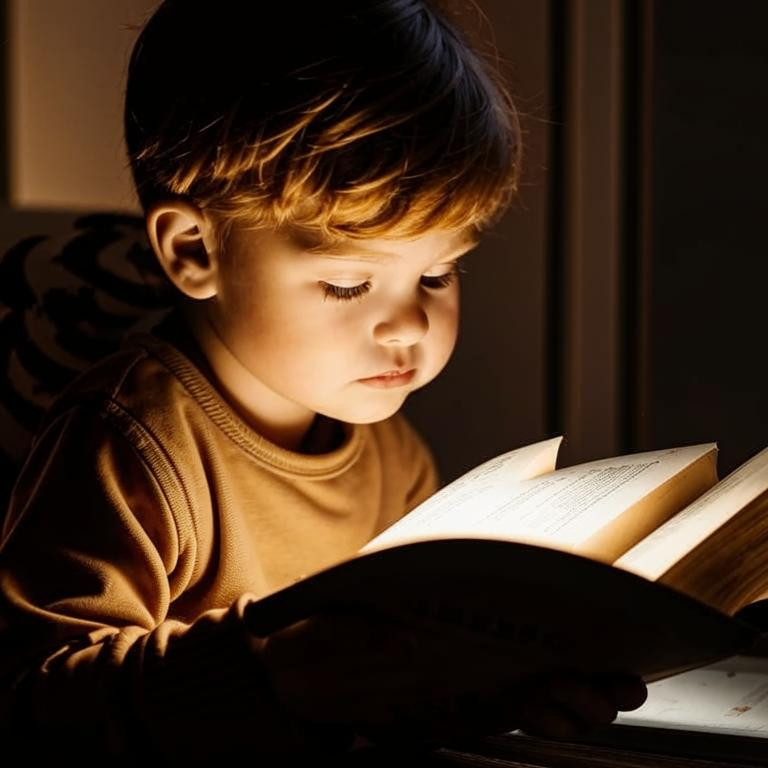 Мальчик читает книгу "Никакой я горчицы не ел"