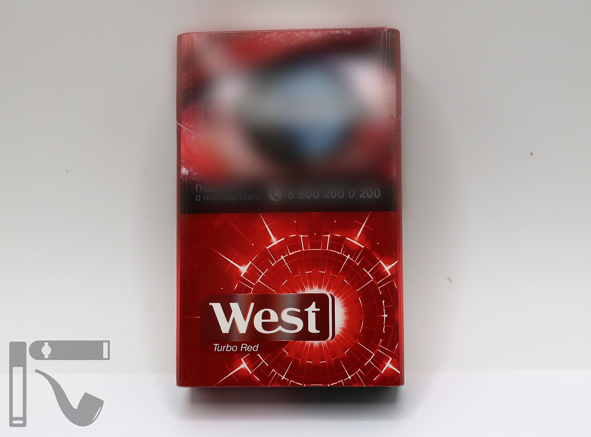 Сигареты West Turbo Red. Фото: © канал "Уголок Курильщика"