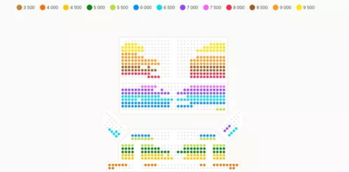 Схема зала. Фото: скриншот kassir.ru