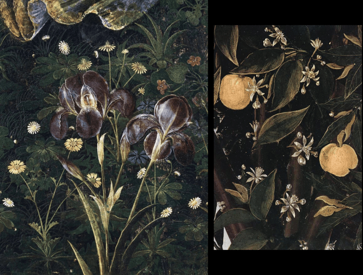 Фрагмент из картины Весна Боттичелли