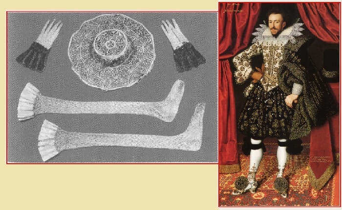 Вязаные изделия во Франции в XIII веке.