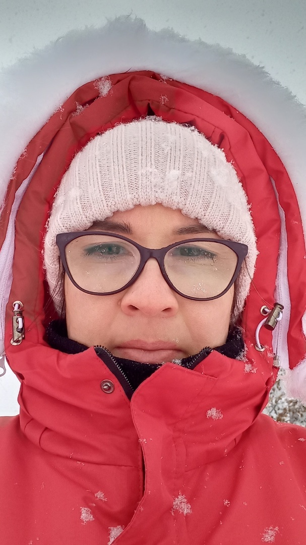 У нас сегодня снегопад