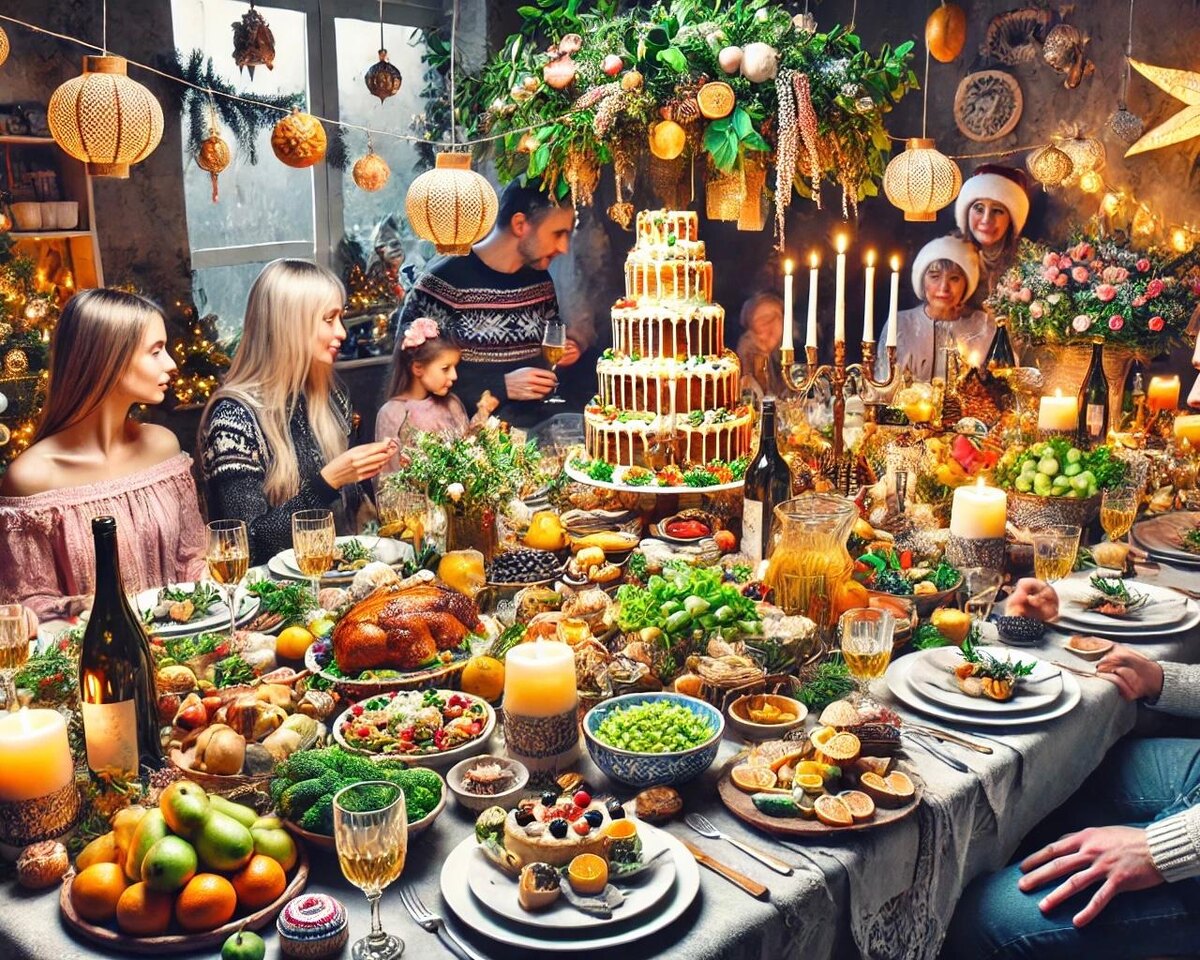 Застолье в праздник