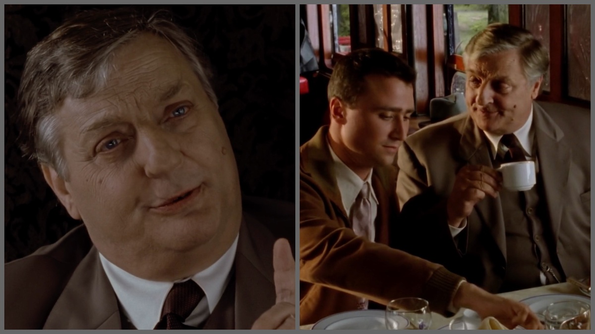 Кадры из фильма, где Мегрэ и его племянник ведут расследование.