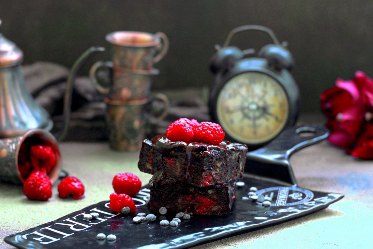 Банановый брауни с малиной от Лены Некрасовой. https://t.me/urbanistka_vl
