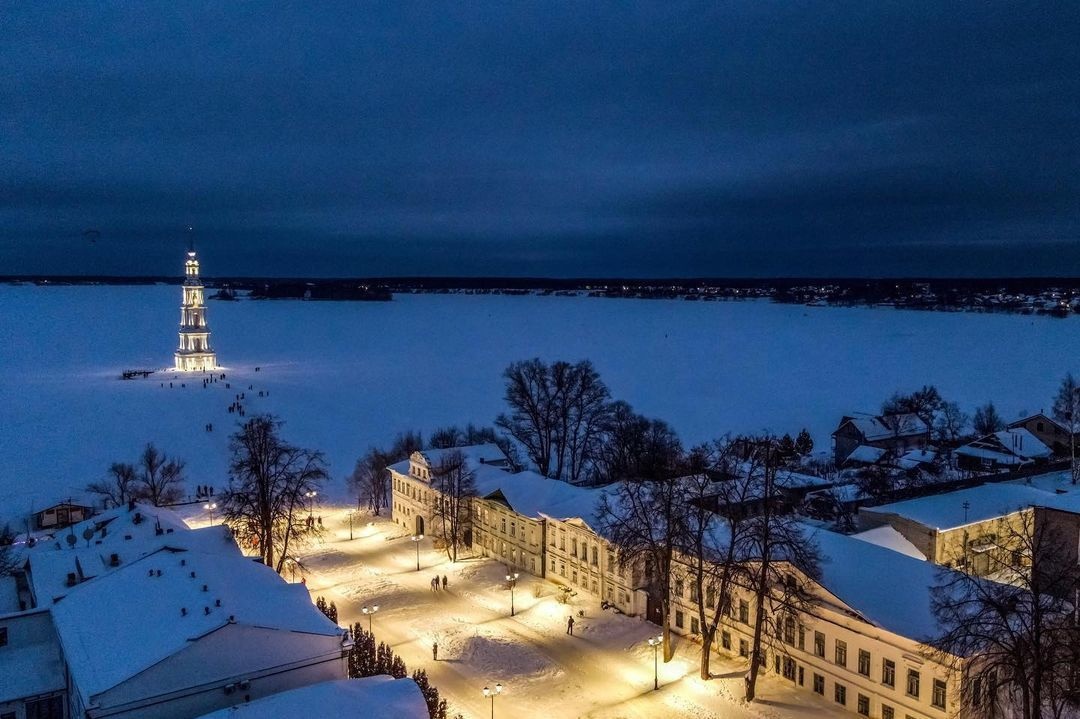 Калязинская колокольня после реставрации. Декабрь 2021 года