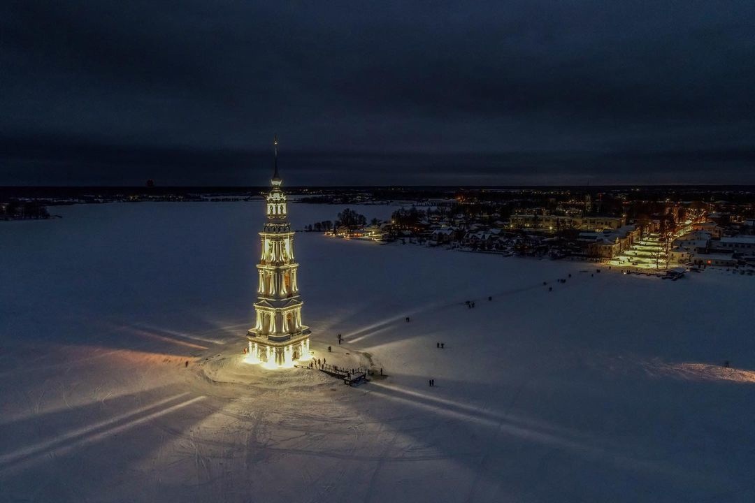 Калязинская колокольня после реставрации. Декабрь 2021 года