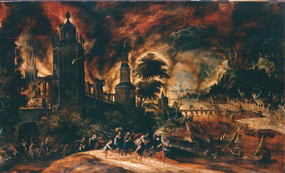 Керстиан де Кёнинк. Эней бежит из горящей Трои. Около 1610 г.