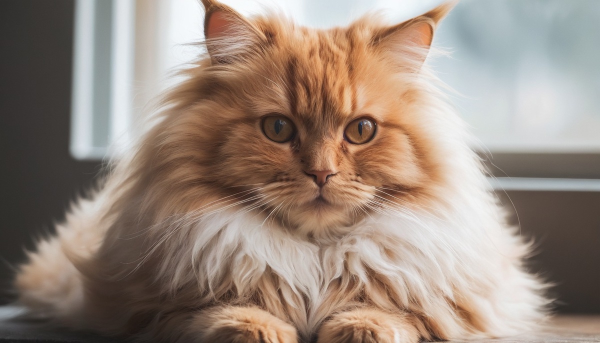 милый котик очень любит кушать 