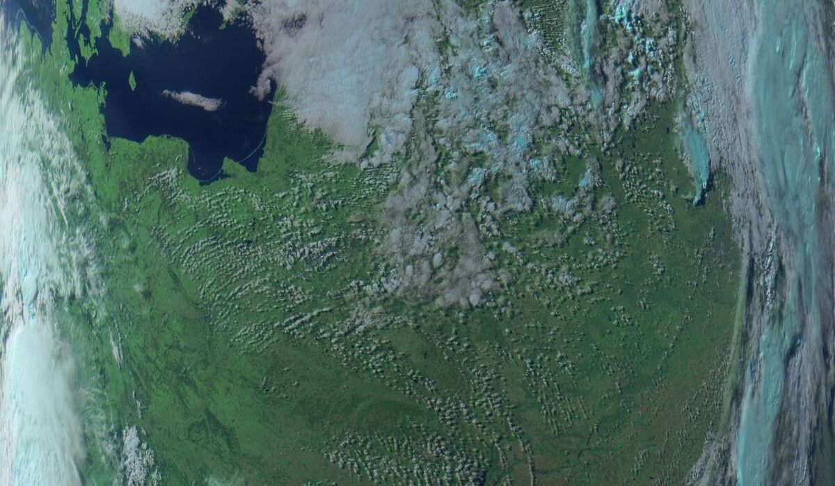 Космический снимок принятый комплексом «Вьюнок» со спутника «Метеор»